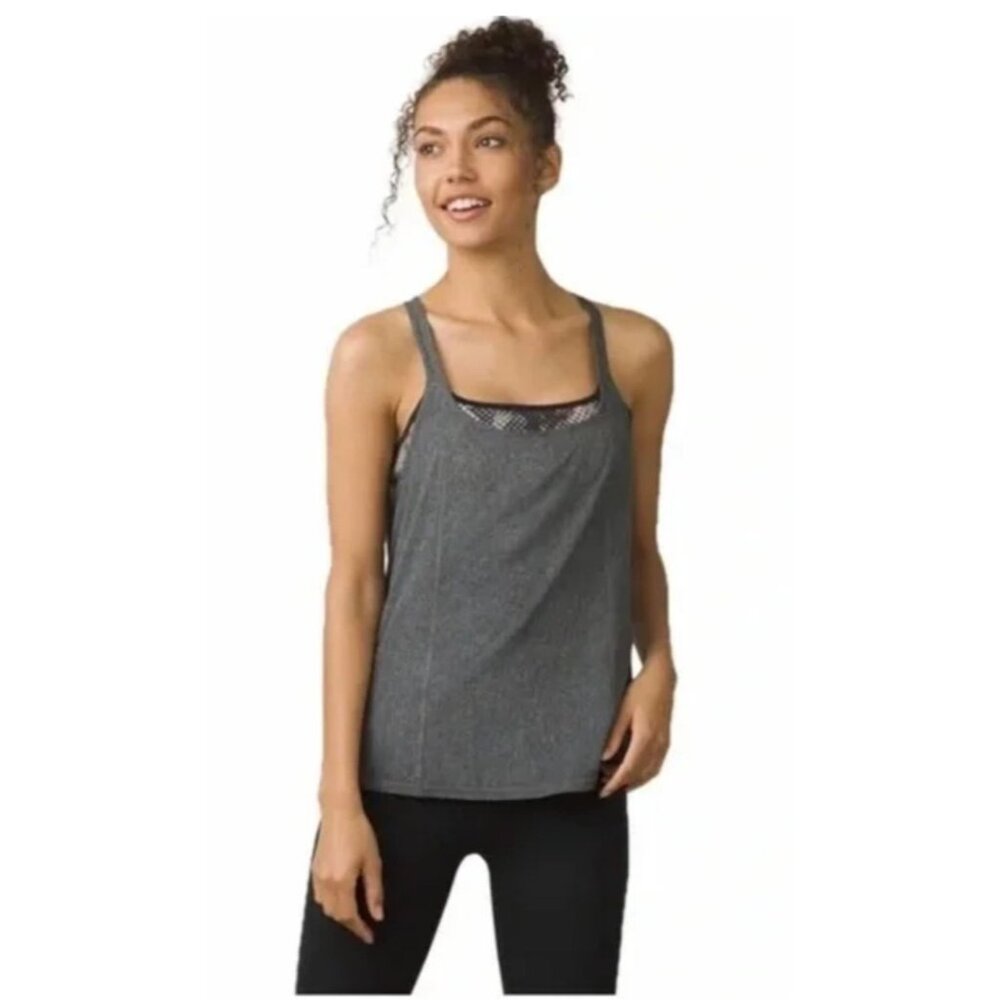 Prana Sway‎ Active Yoga Layered Sports Tank Top Size S Running